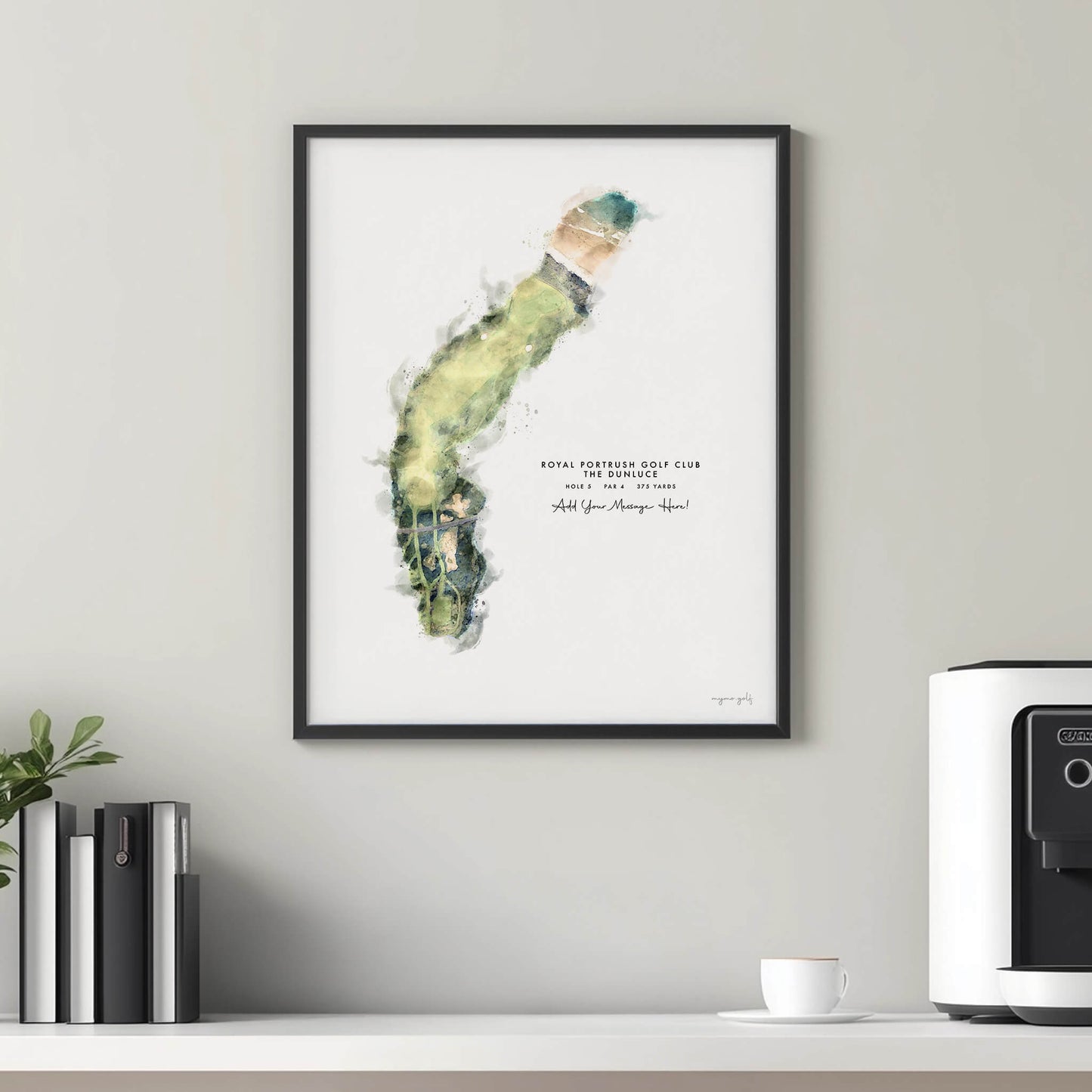 Royal Portrush Golf Gift - Print of Hole 5, Dunluce Course