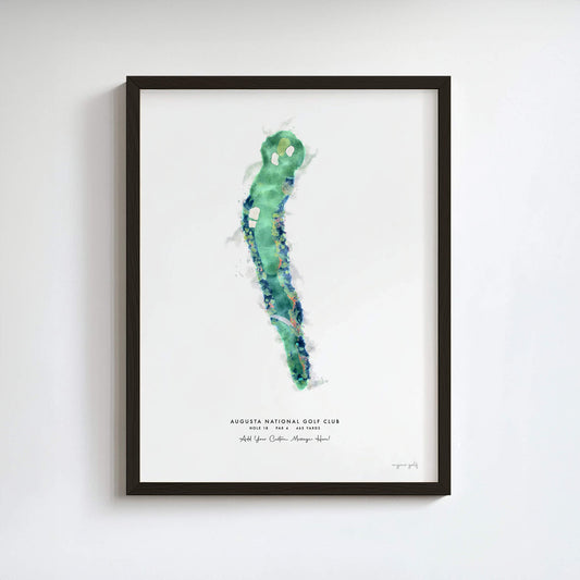 Augusta National Golf Club – Custom Print of Hole 18
