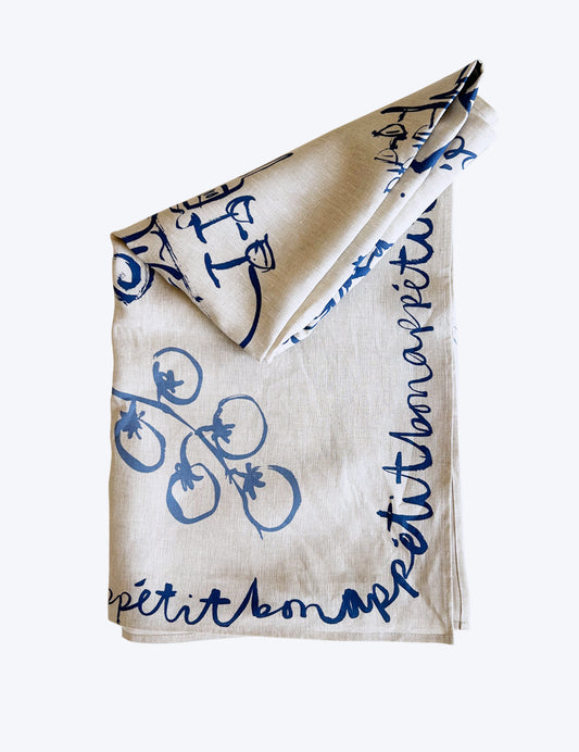 Bon Appétit Linen Tablecloth