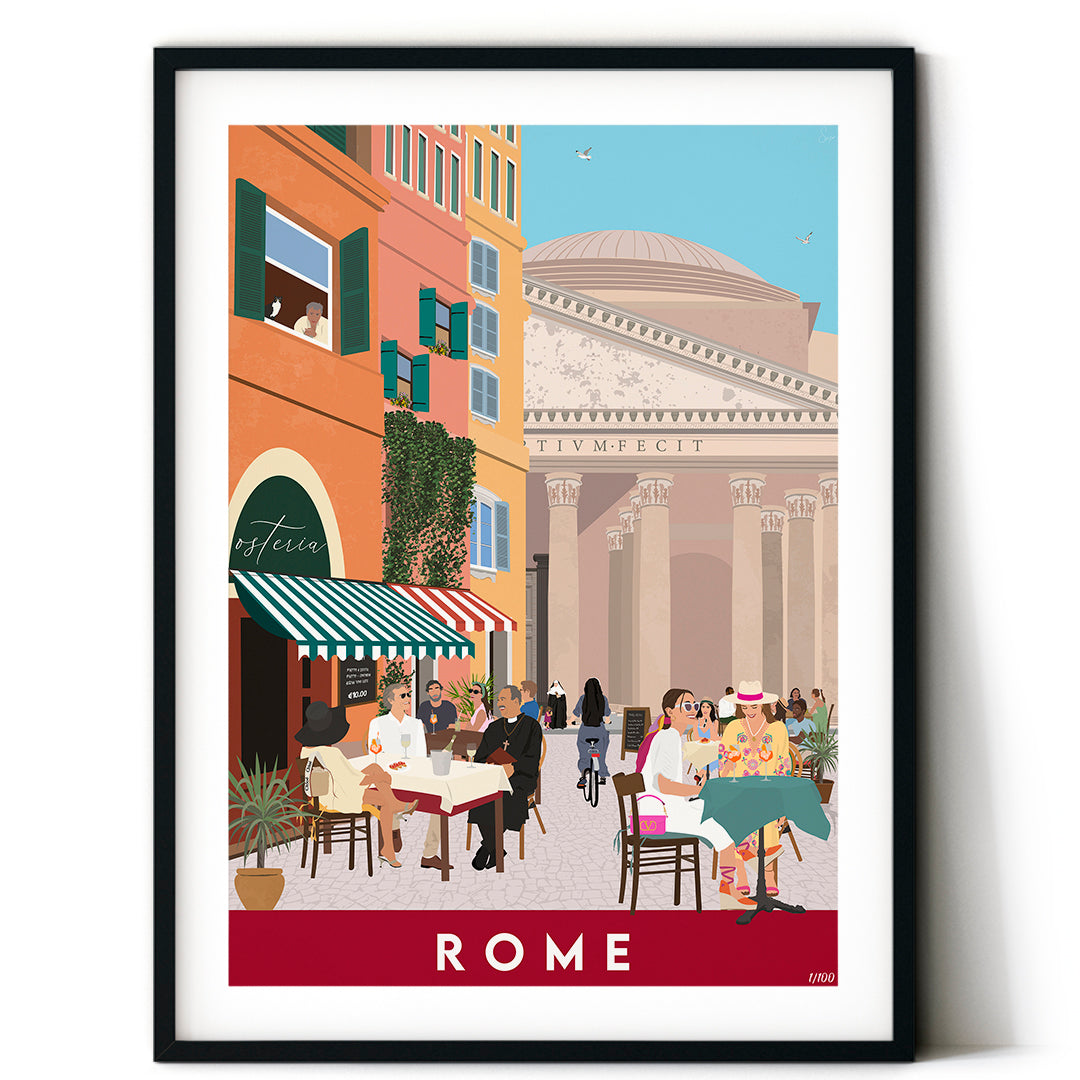 Travel poster of Rome, limited edition