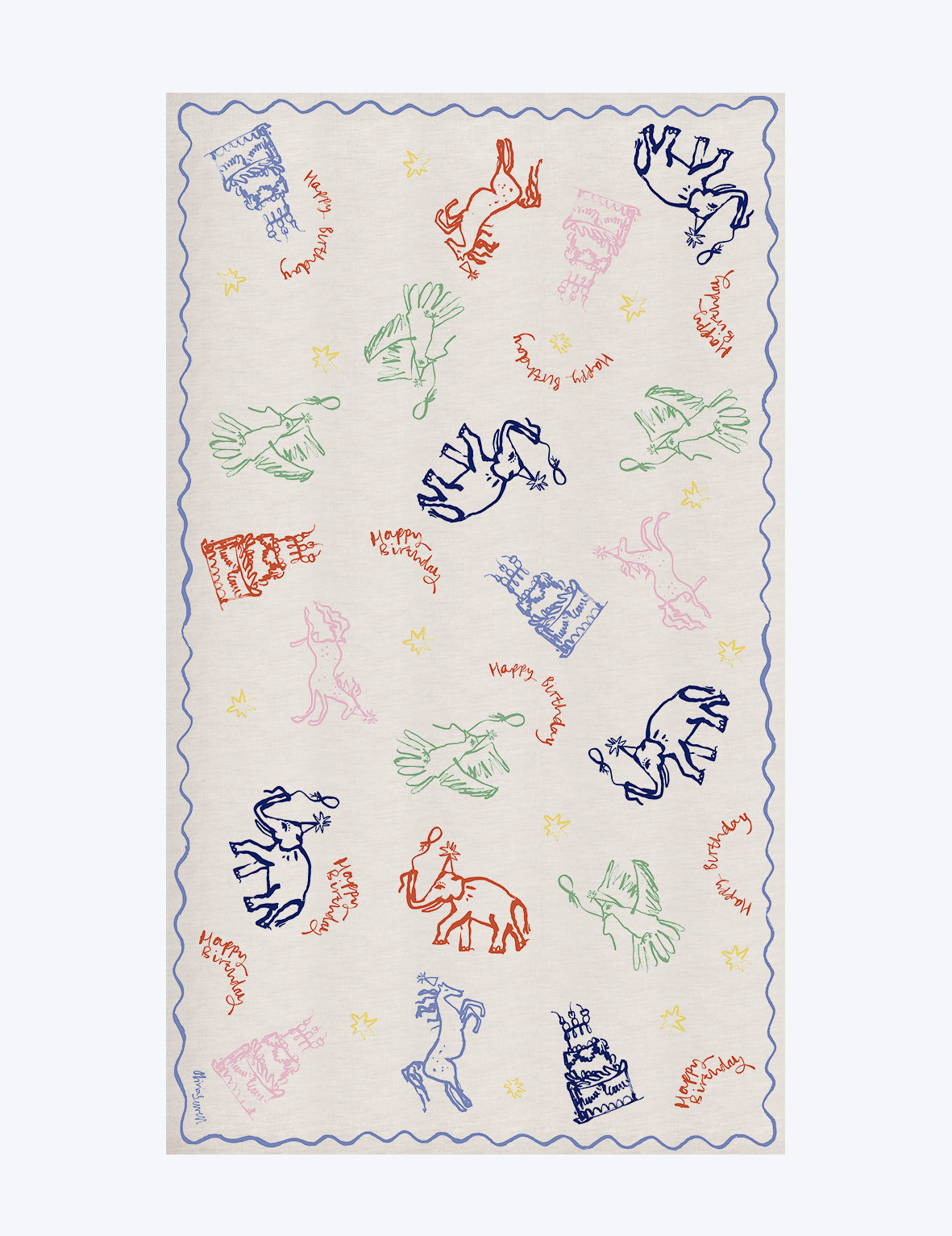 Birthday Linen Tablecloth