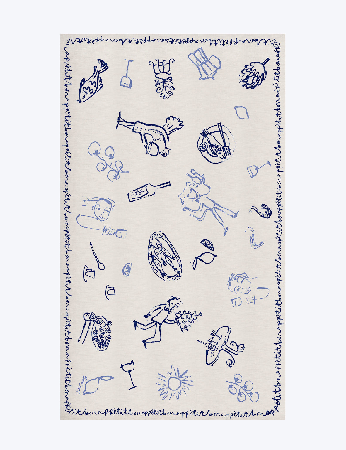 Bon Appétit Linen Tablecloth
