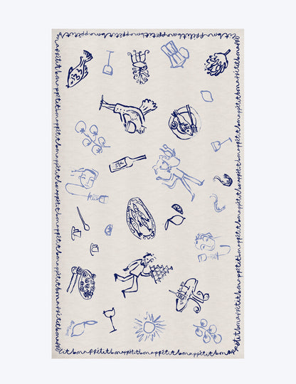 Bon Appétit Linen Tablecloth