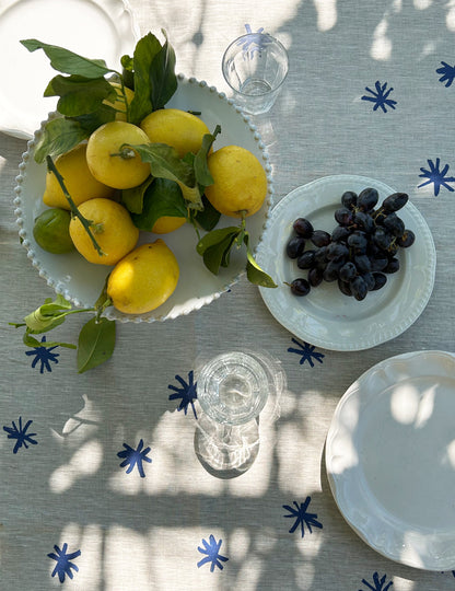 Stars & Squiggles Linen Tablecloth
