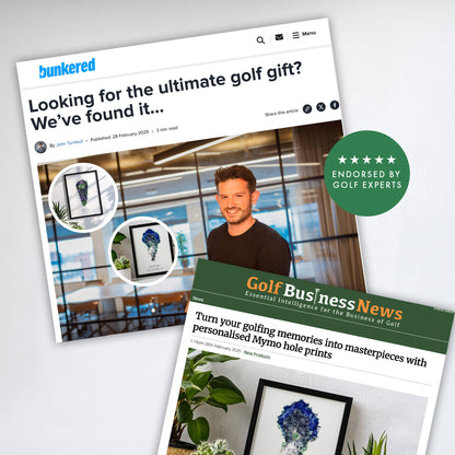 Hole-in-One Golf Gift – Personalised Golf Course and Hole Artwork