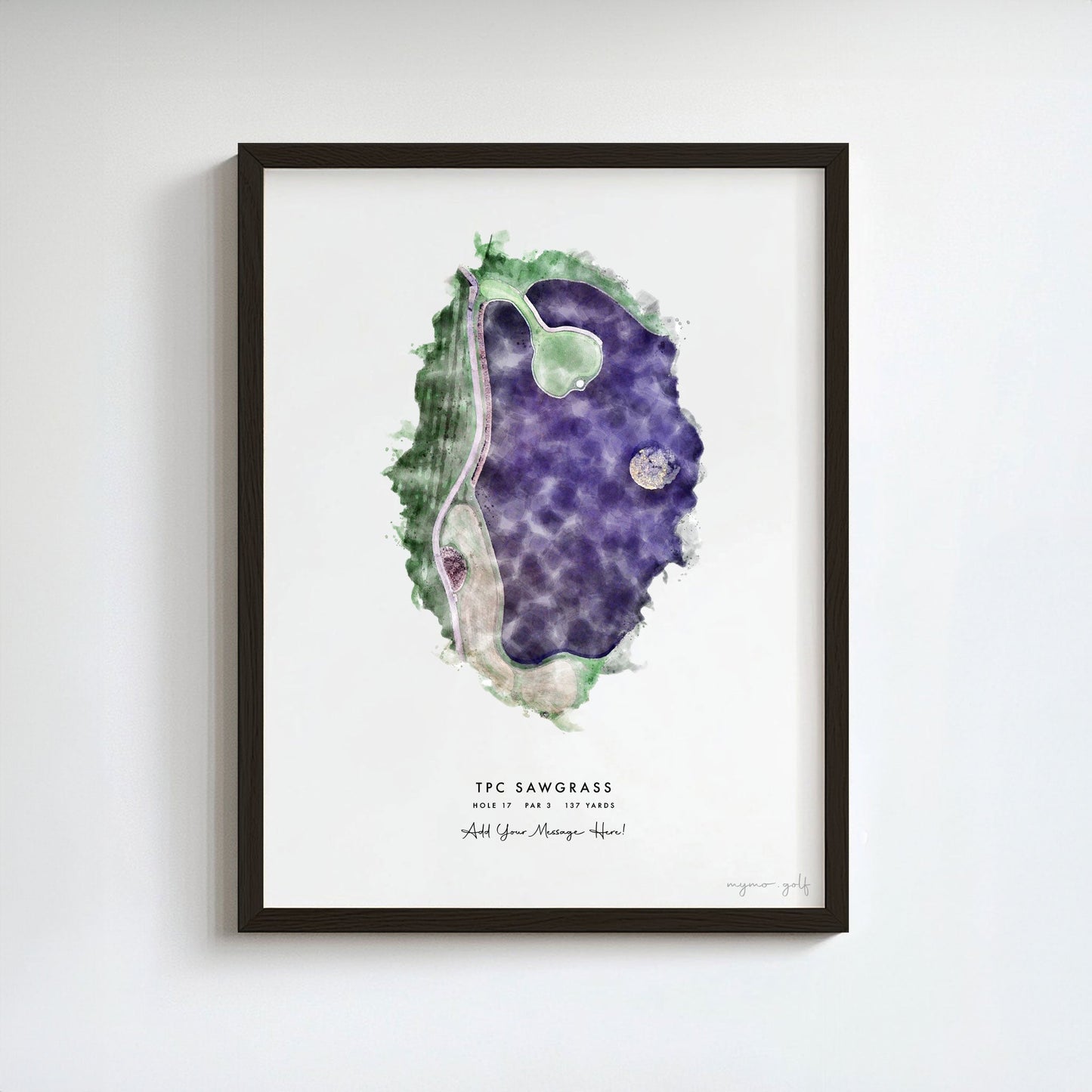 Hole-in-One Golf Gift – Personalised Golf Course and Hole Artwork