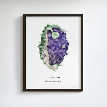 Hole-in-One Golf Gift – Personalised Golf Course and Hole Artwork