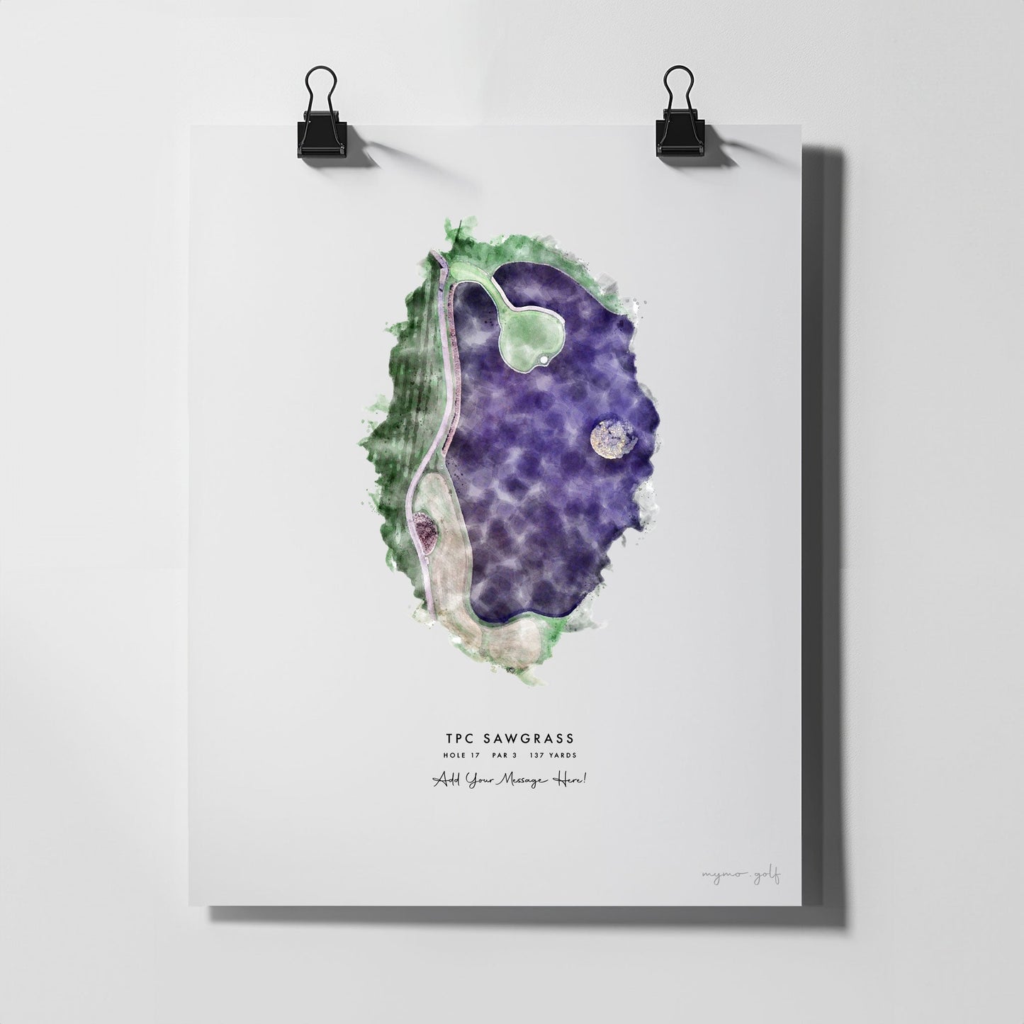 Hole-in-One Golf Gift – Personalised Golf Course and Hole Artwork