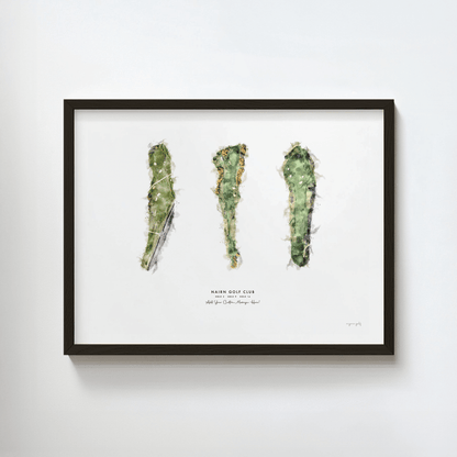 Nairn Golf Gift - Print of Holes 3, 9 and 14