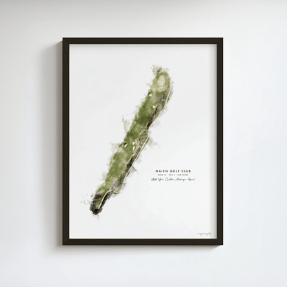 Nairn Golf Gift - Print of Hole 18 'Home'