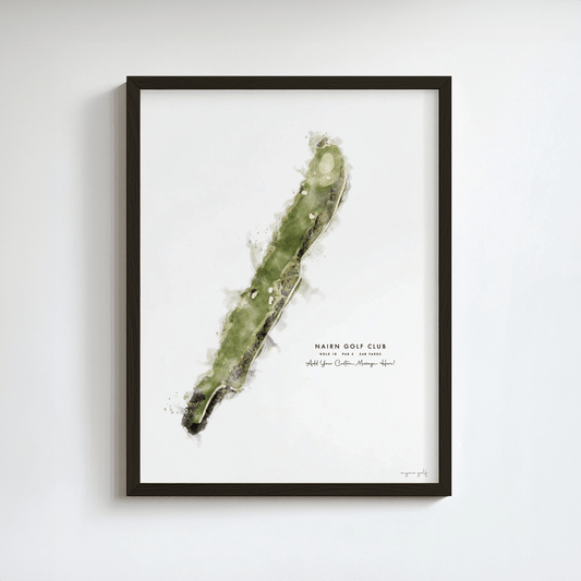 Nairn Golf Gift - Print of Hole 18 'Home'