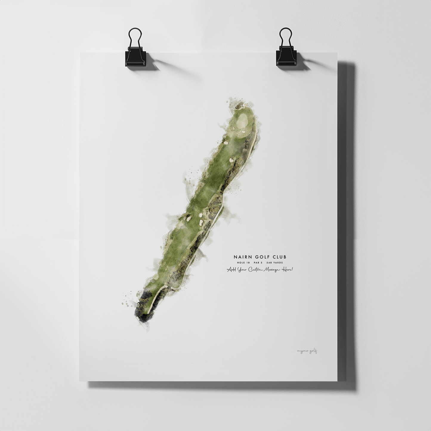 Nairn Golf Gift - Print of Hole 18 'Home'