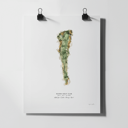 Nairn Golf Gift - Print of Hole 9 'Ice House'