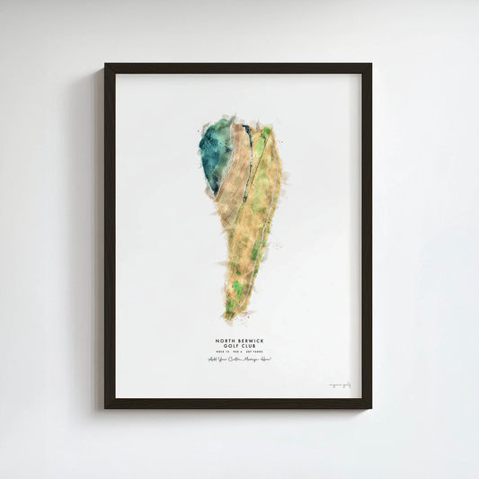 North Berwick Golf Gift - Print of Hole 13