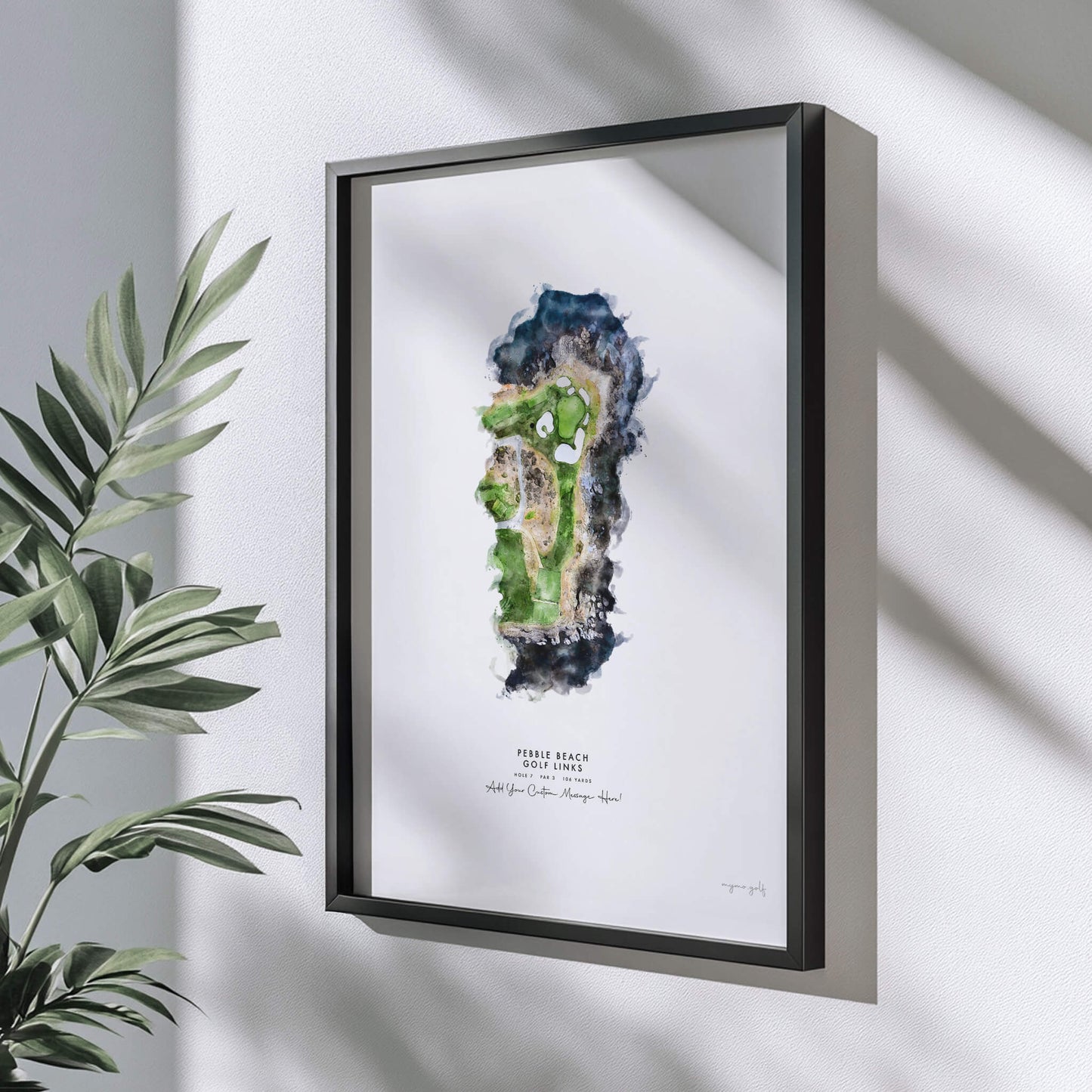 Pebble Beach Golf Gift - Print of Hole 7