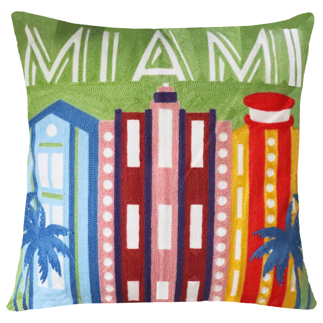 Miami Needlepoint Cushion