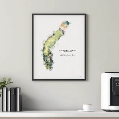 Royal Portrush Golf Gift - Print of Hole 5, Dunluce Course