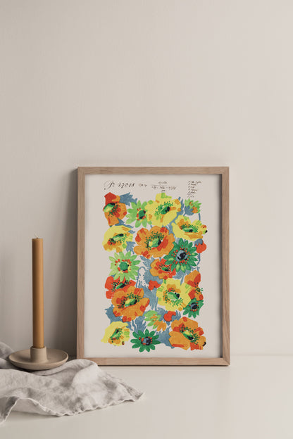 No.013 - Summer Poppies - Vintage Archive Poster Prints