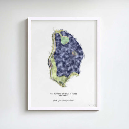TPC Sawgrass Golf Gift – Personalised Print of 17th Hole of The Players Stadium Course