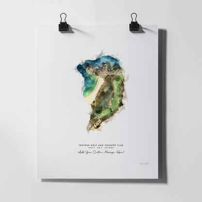 Trevose Golf Gift - Print of Hole 4, Championship Course
