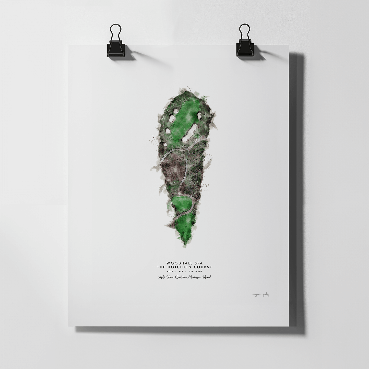 Woodhall Spa Golf Gift - Print of Hole 5, Hotchkin Course