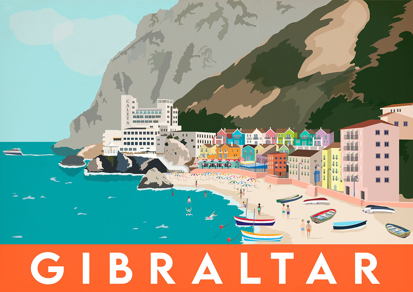 Catalan Bay - Gibraltar (Orange)