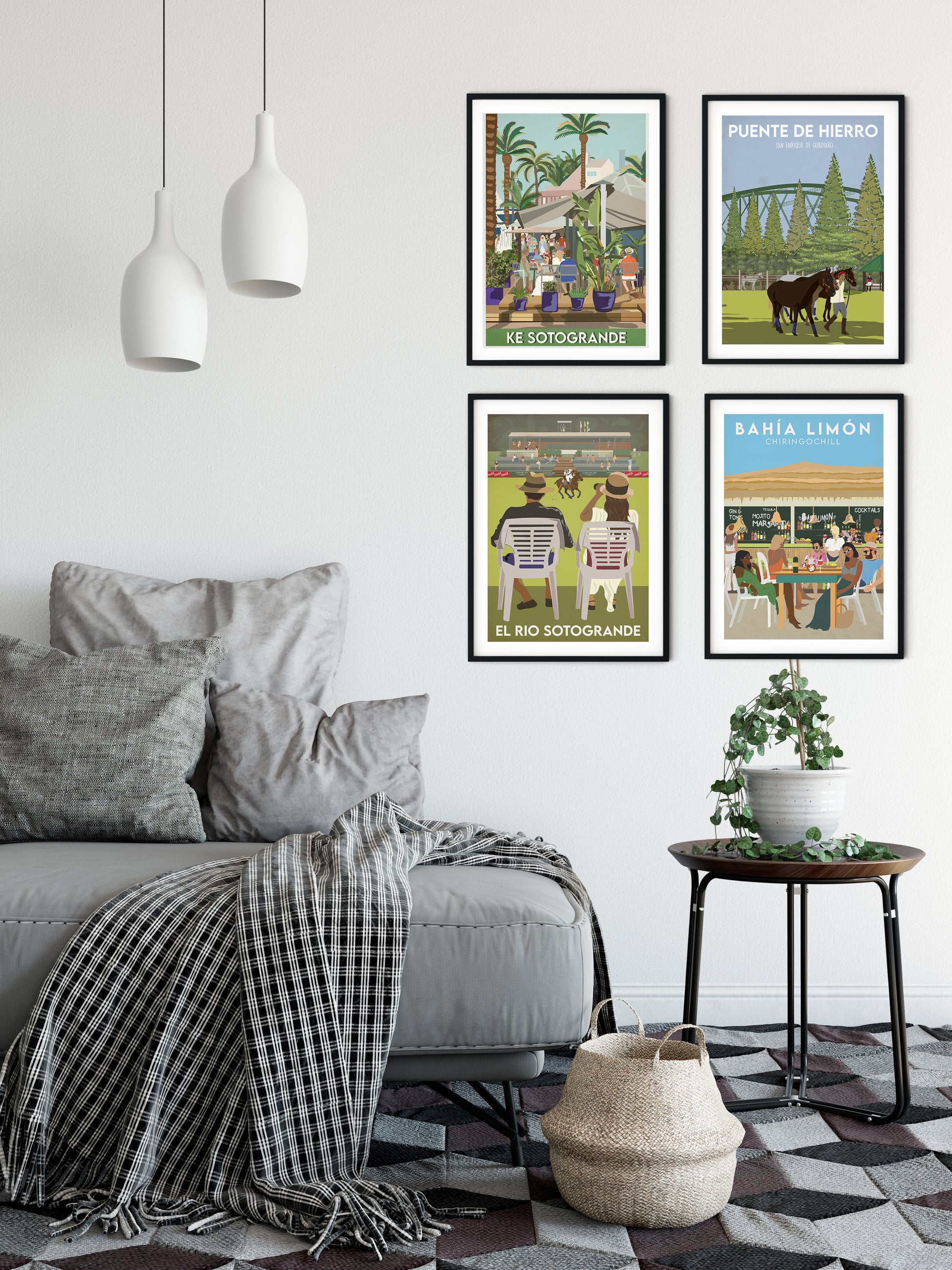 A selection of Sotogrande locations travel art prints