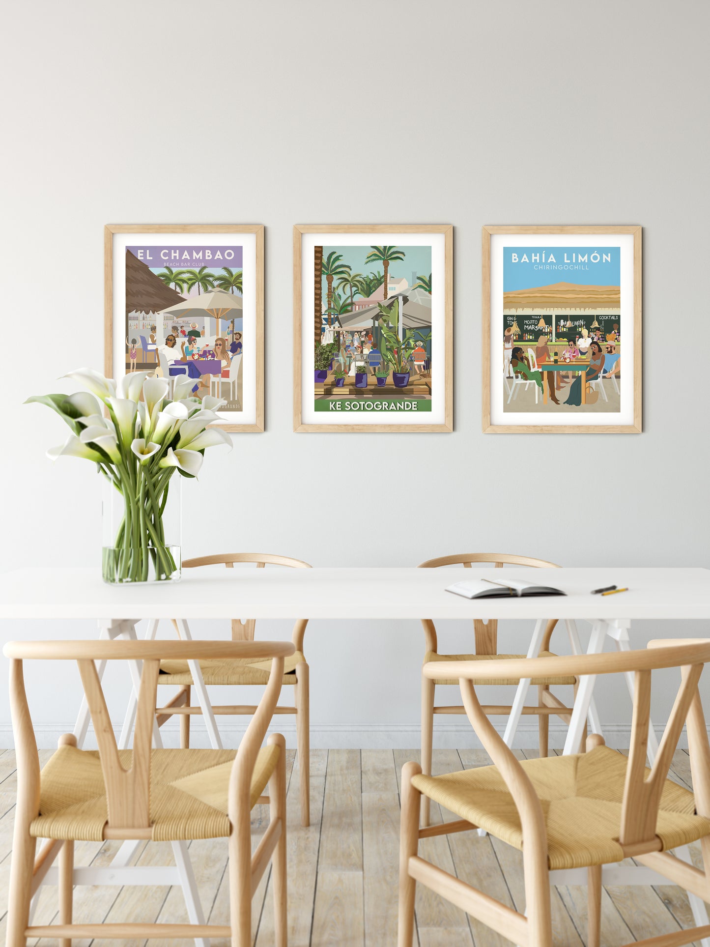 Travel posters of restaurants of Sotogrande