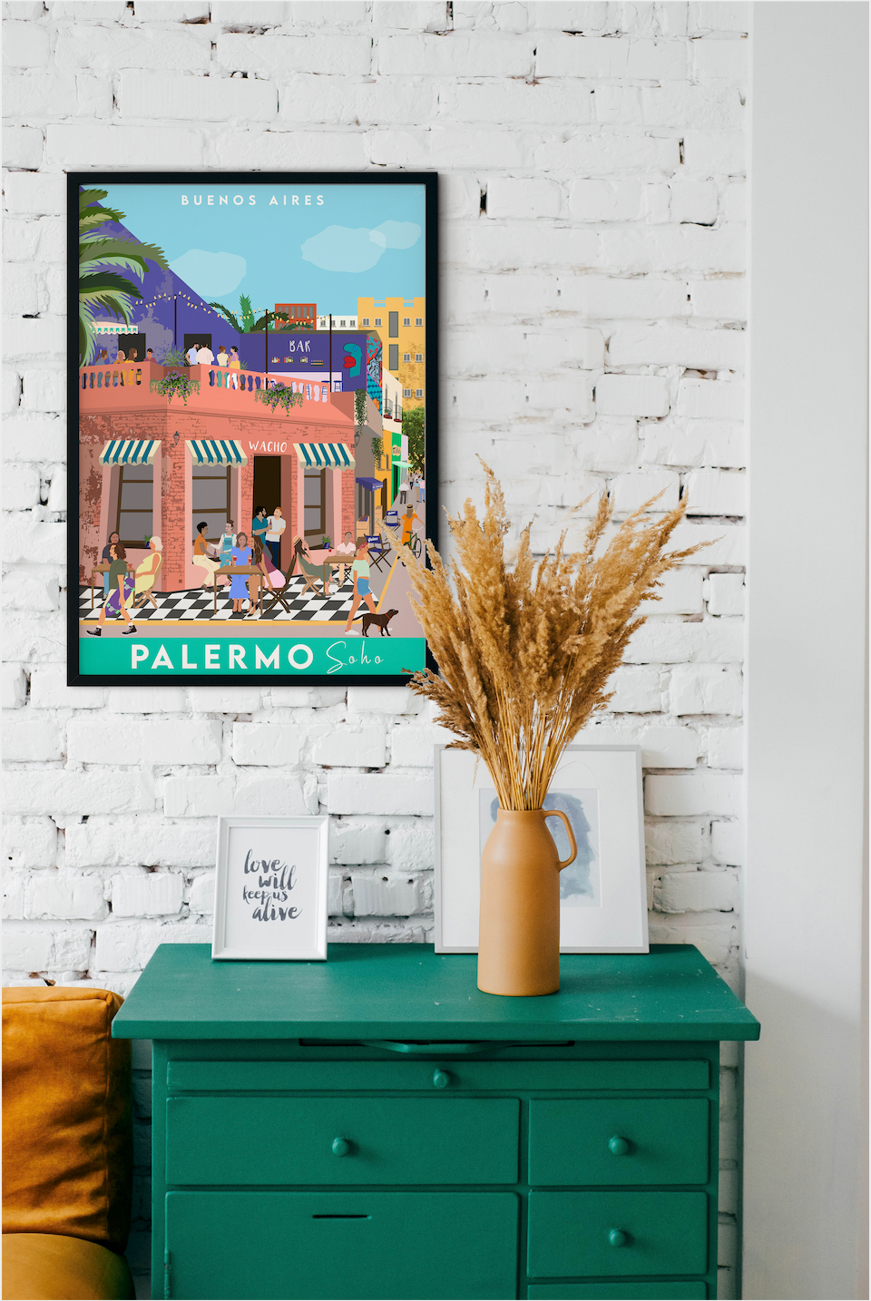 Travel poster of Buenos Aires Palermo Soho