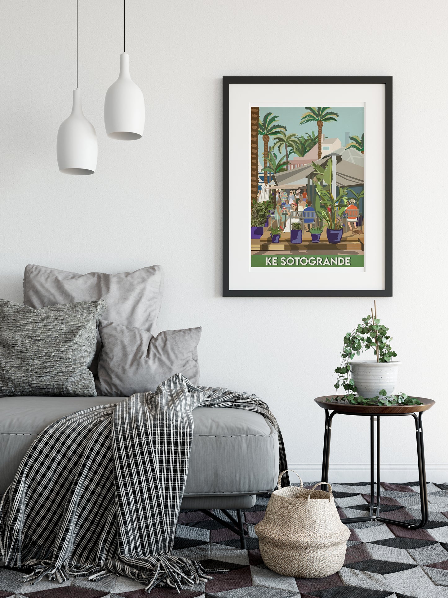 A travel poster of Iconic Sotogrande restaurant KE