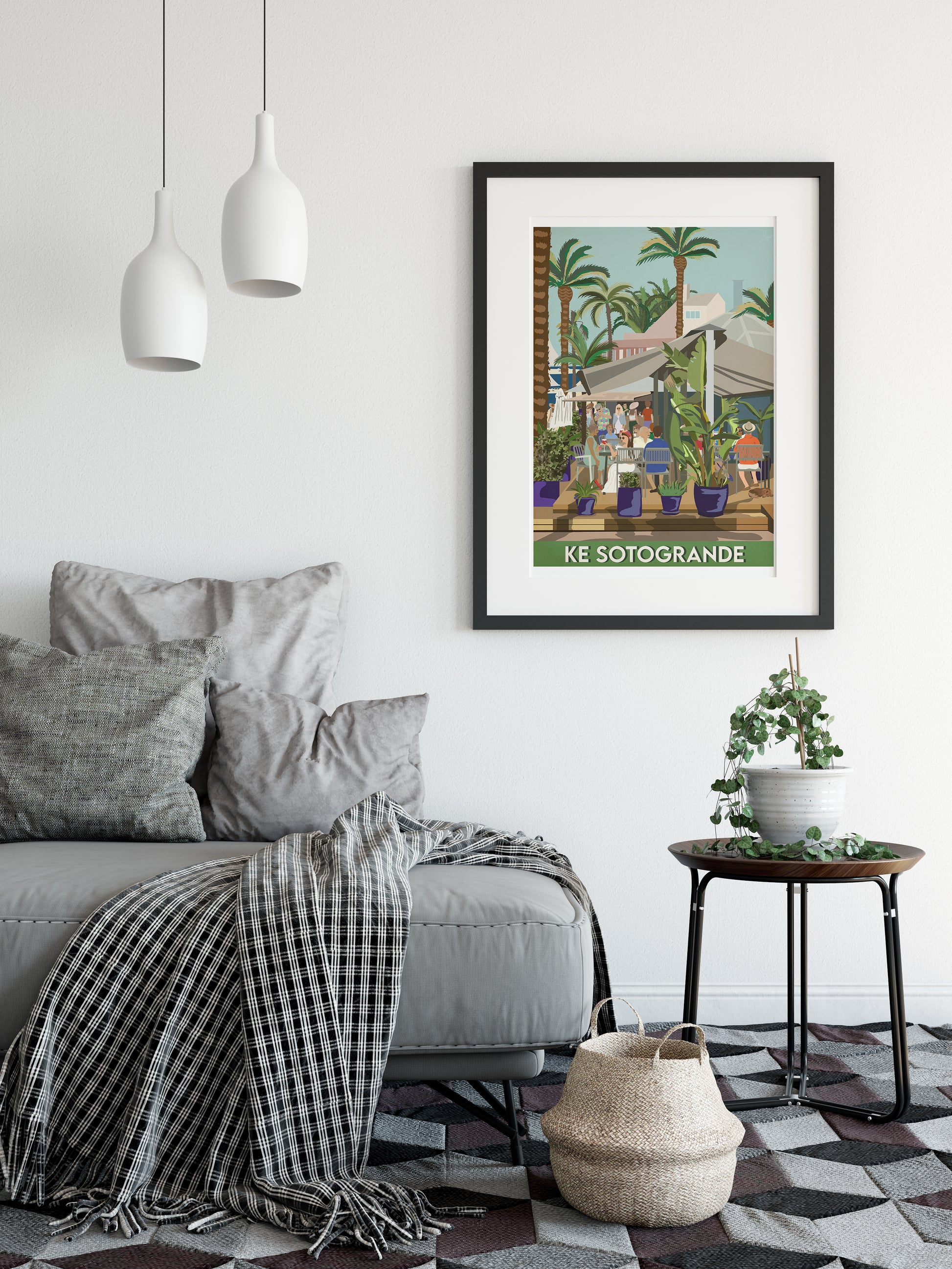 A travel poster of Iconic Sotogrande restaurant KE