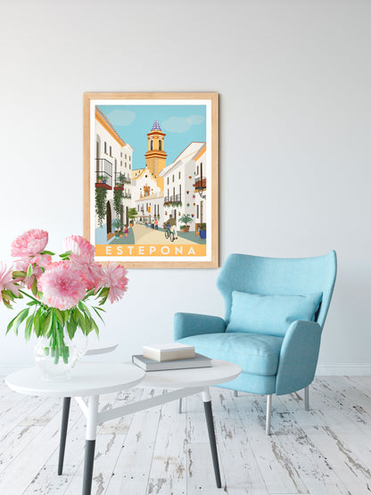 Travel poster of Estepona, Spain